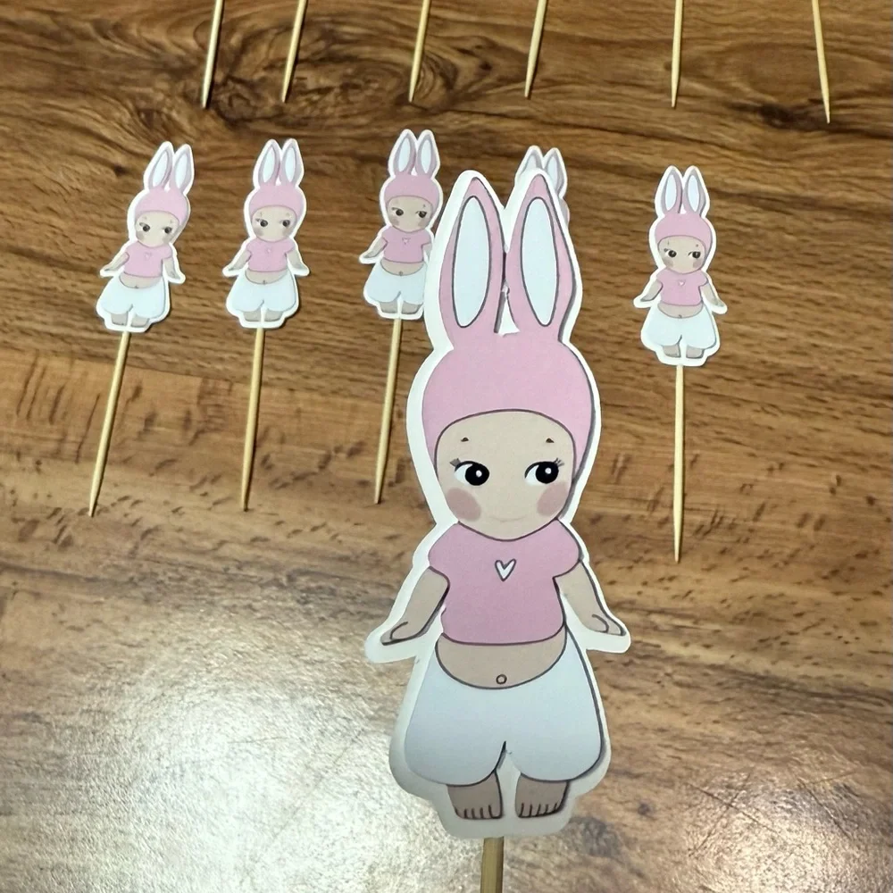 Sunny angels bunny cupcake Toppers